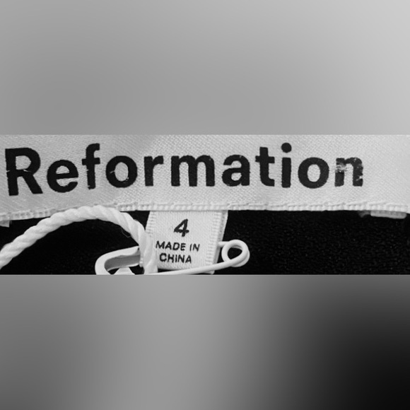 Reformation Ballari Off Shoulder Midi Dress Long Sleeves Black Color Size 4 NWT - Picture 7 of 10